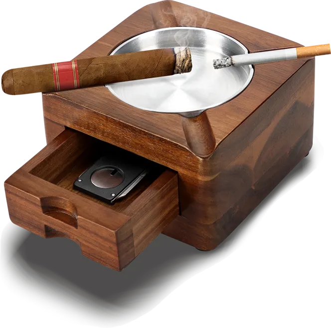 wooden cigarette ashtray Wood Cigar Square Ashtray | Tesonway Premium Hardwood Design - Cigar  humidor cabinets & accessories for sale, Professional service