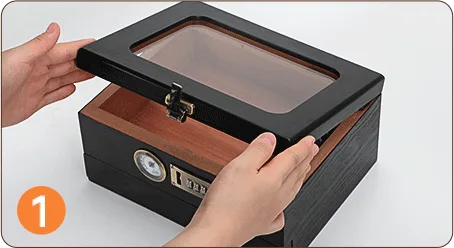 Step 1: Prepare cedar surfaces to season a Tesonway Humidor