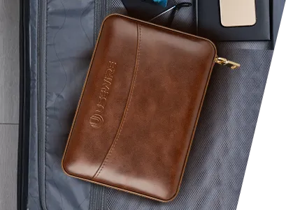 Usewire Leather Travel Cigar Humidor Box Set 18 0054 12 2