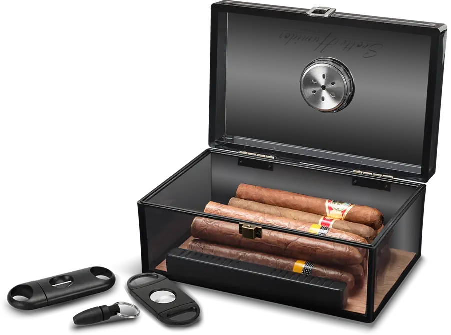 Scotte Acrylic Cigar Humidor Box 10 5 2