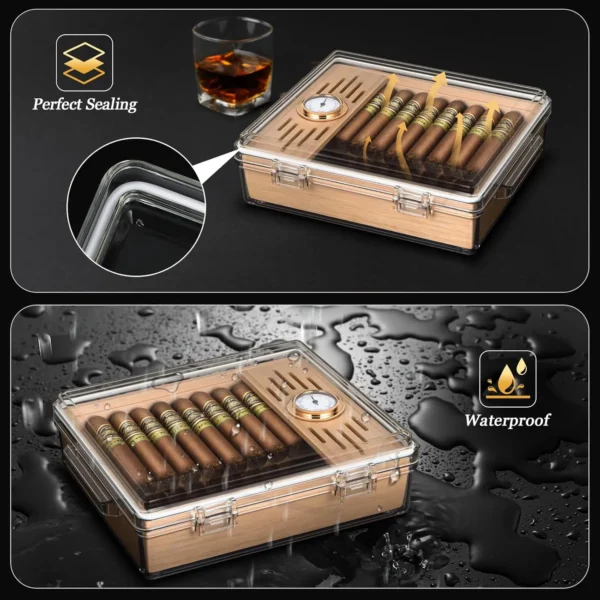 AWOTE Acrylic cigar humidor features
