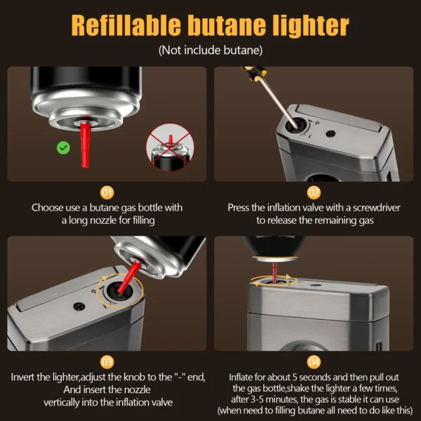 SEMKONT refillable butane cigar lighter