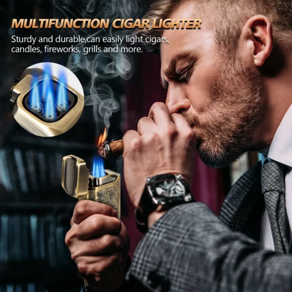 Scotte 4 Jet Flame Torch Lighter Smoking