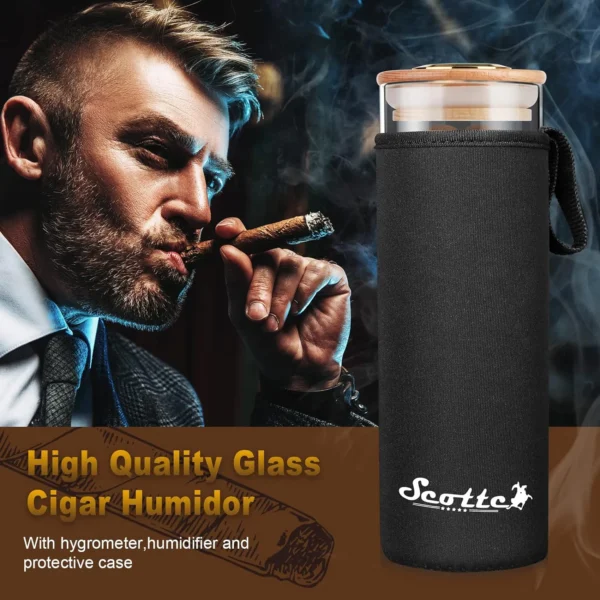 Scotte High Quality Glass Cigar Humidor