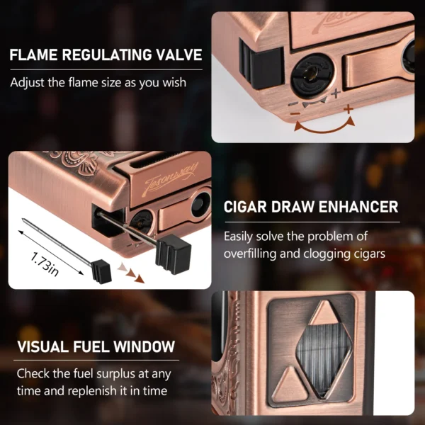 Tesonway cigar lighter features