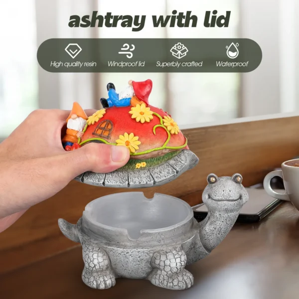 Usewire turtle ashtray features