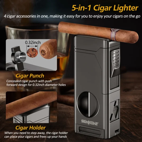 SEMKONT 5 in 1 Cigar Lighter