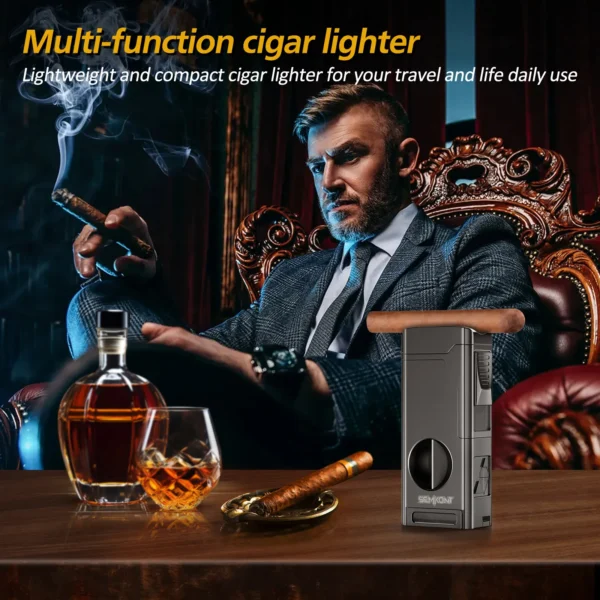SEMKONT Cigar Torch Lighter for Smoking