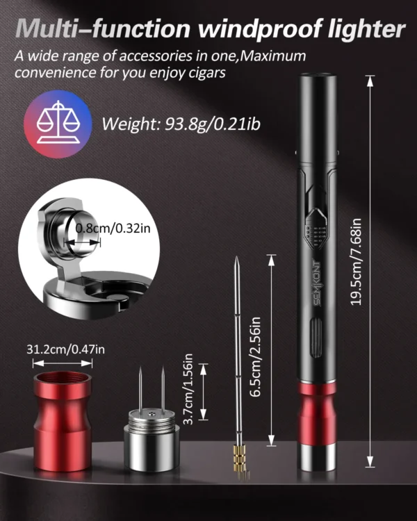 SEMKONT Pen Shaped Cigar Lighter Windproof