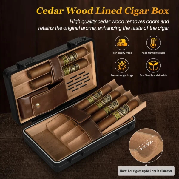 SEMKONT Portable Cigar Case Features