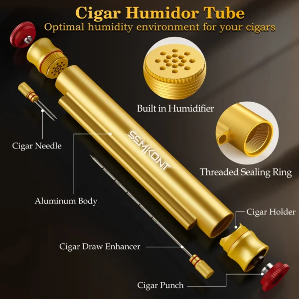 SEMKONT Travel Cigar Tube Details