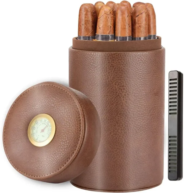 Scotte Cigar humidor jar brown