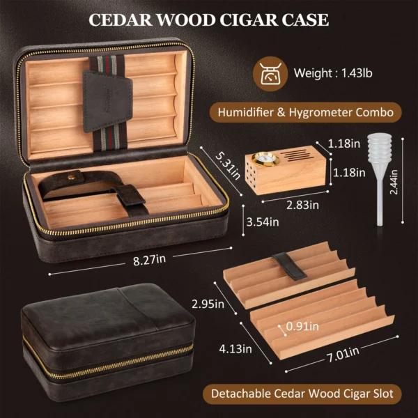 Tesonway Cigar Humidor Size