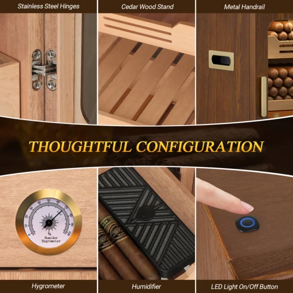 Usewire Cigar Humidor Cabinet Details