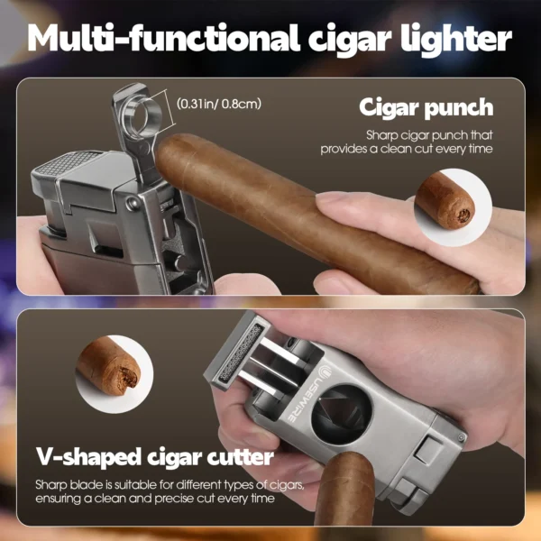 Usewire Cigar Lighter Punch Cigar Cutter