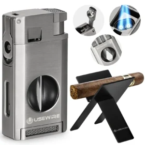 Usewire Cigar Lighter and Cigar Holder Set