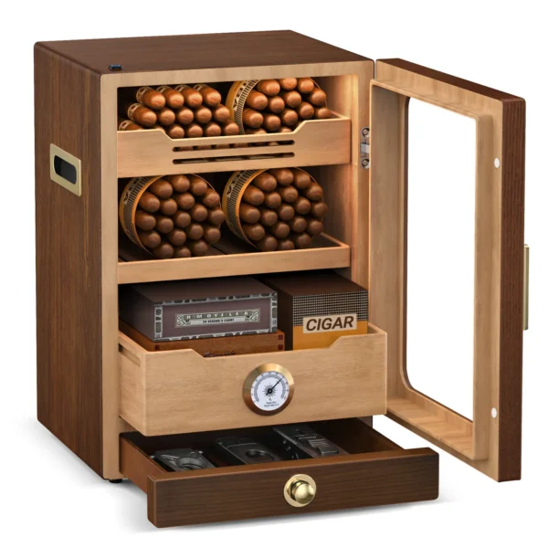 Usewire LED Lighted Cigar Humidor Cabinet