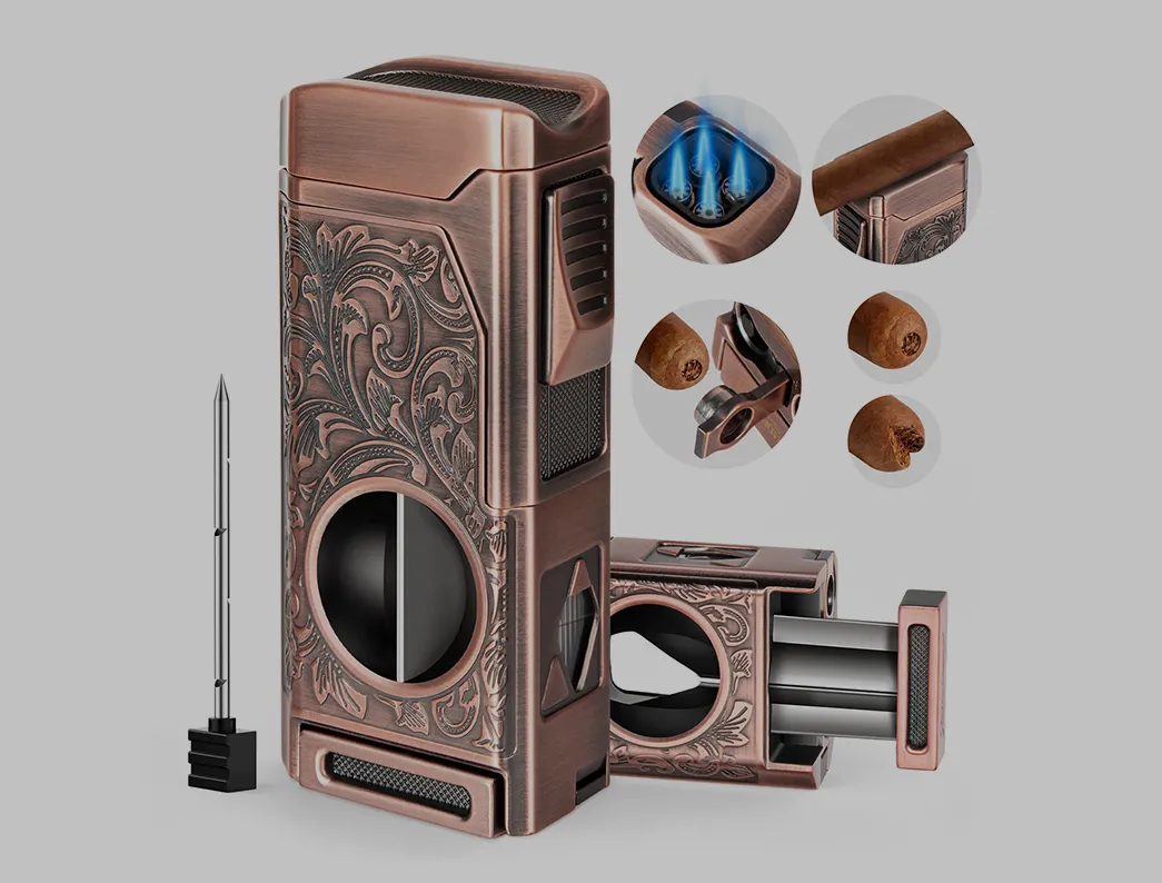 Tesonway 4 Jet Flame Cigar Lighter