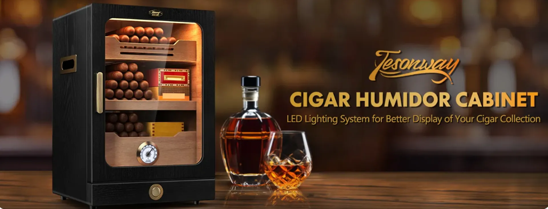 Tesonway cigar humidor cabinet